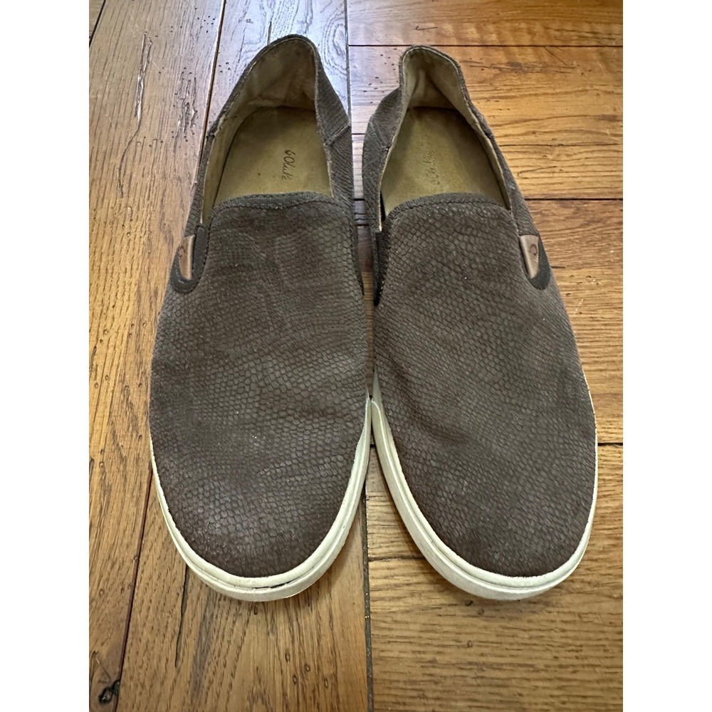 OluKai Pehuea‎ women's slip-on sneaker 9.5 brown